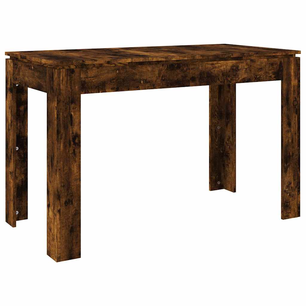 füstös tölgy színű szerelt fa étkezőasztal 120 x 60 x 76 cm
