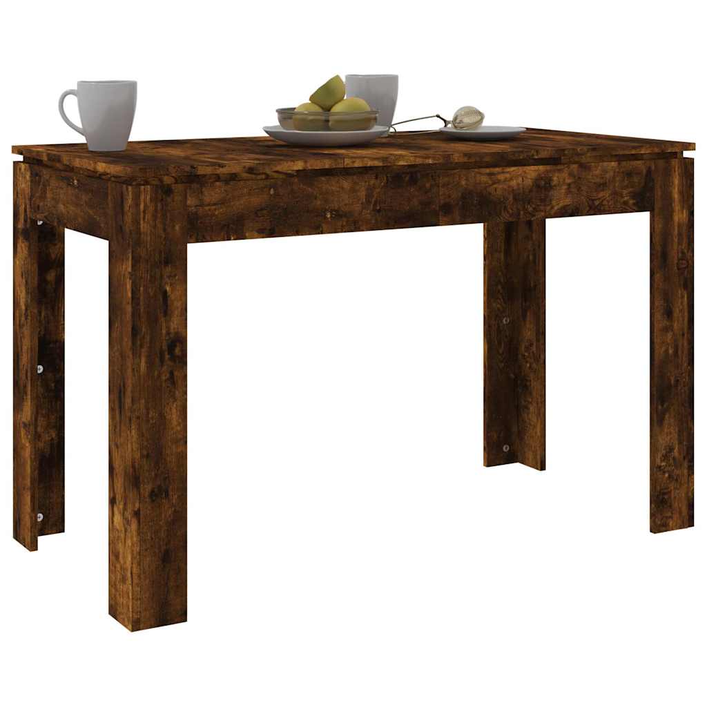 füstös tölgy színű szerelt fa étkezőasztal 120 x 60 x 76 cm
