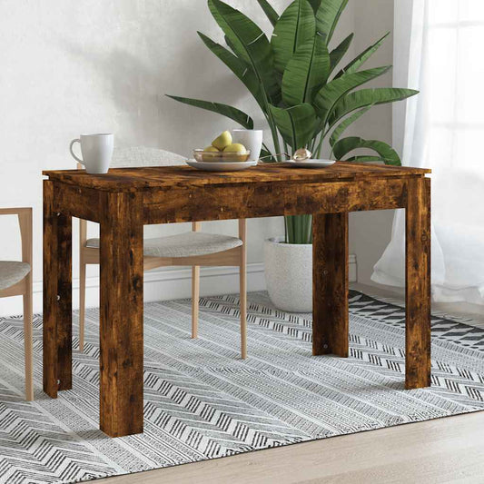 füstös tölgy színű szerelt fa étkezőasztal 120 x 60 x 76 cm