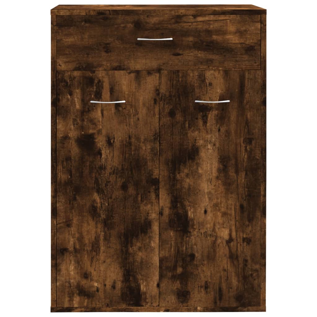 füstös tölgy színű szerelt fa cipősszekrény 60 x 35 x 84 cm