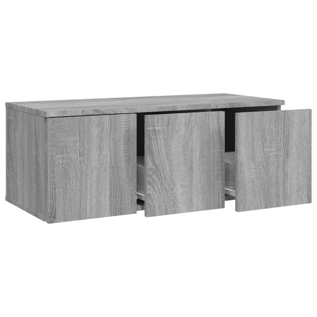 szürke sonoma színű szerelt fa TV-szekrény 80x34x30 cm
