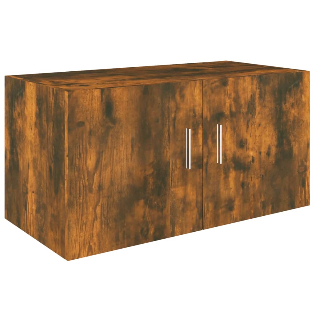 füstös tölgy színű szerelt fa faliszekrény 80 x 39 x 40 cm