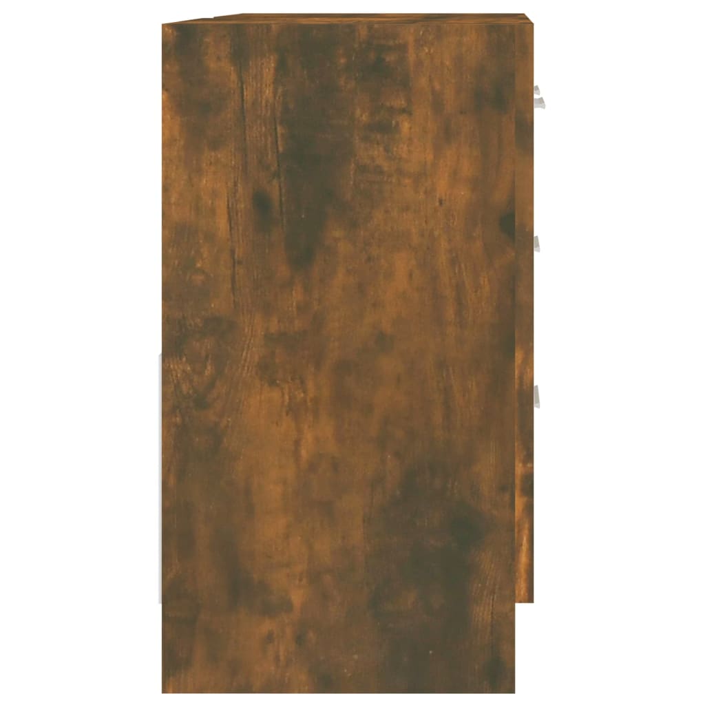 füstös tölgy színű szerelt fa mosdószekrény 63x30x54 cm