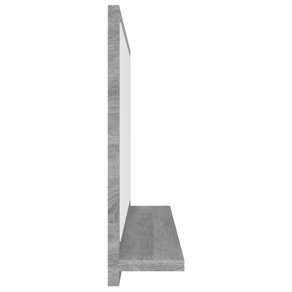 szürke sonoma színű szerelt fa fürdőszobatükör 40x10,5x37 cm