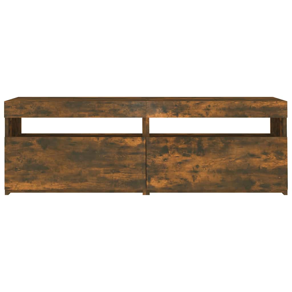 füstös tölgy színű TV-szekrény LED-ekkel 120x35x40 cm