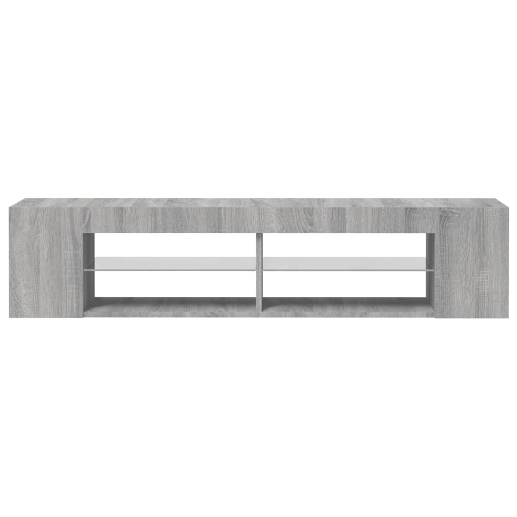 szürke sonoma színű TV-szekrény LED-lámpákkal 135 x 39 x 30 cm