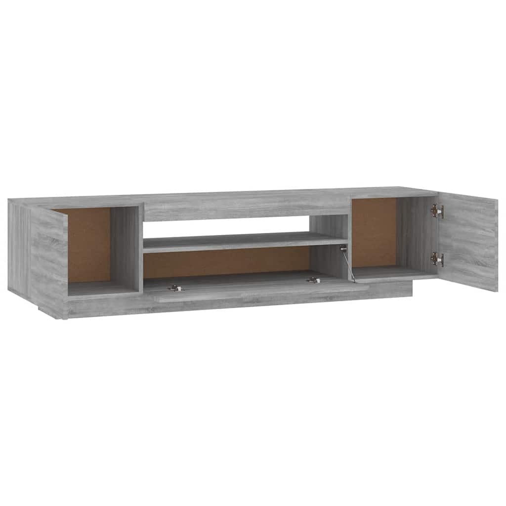 szürke sonoma színű TV-szekrény LED-lámpákkal 160x35x40 cm