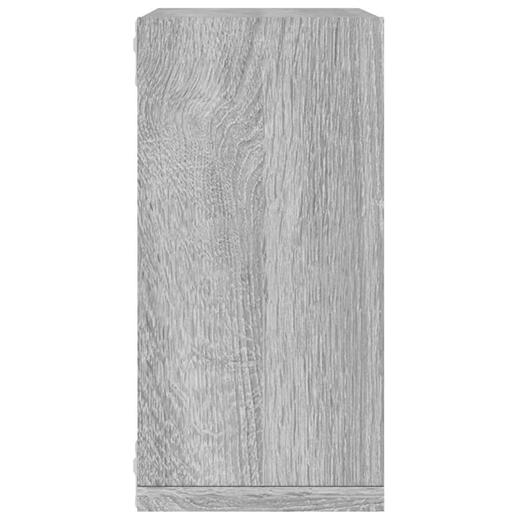 2 db szürke sonoma fali kockapolc 30 x 15 x 30 cm