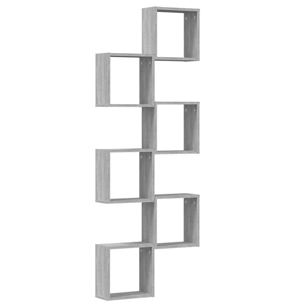 6 db szürke sonoma fali kockapolc 30 x 15 x 30 cm