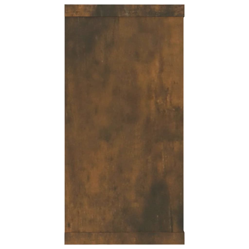 4 db füstös tölgy színű szerelt fa fali kockapolc 100x15x30 cm