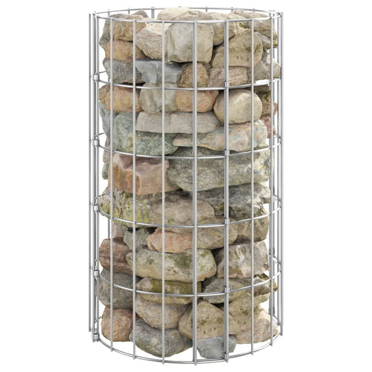 kör alakú horganyzott acél gabion oszlop Ø30 x 50 cm