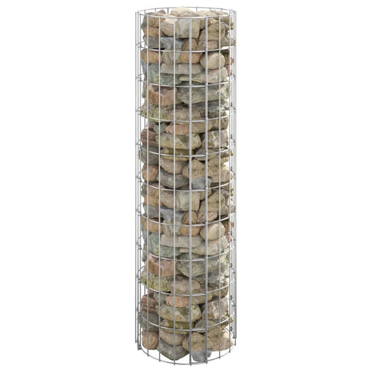 kör alakú horganyzott acél gabion oszlop Ø30 x 100 cm