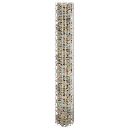 kör alakú horganyzott acél gabion oszlop Ø30 x 200 cm