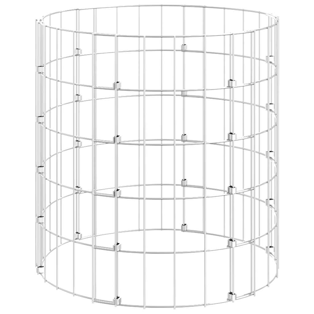 kör alakú horganyzott acél gabion oszlop Ø50 x 50 cm