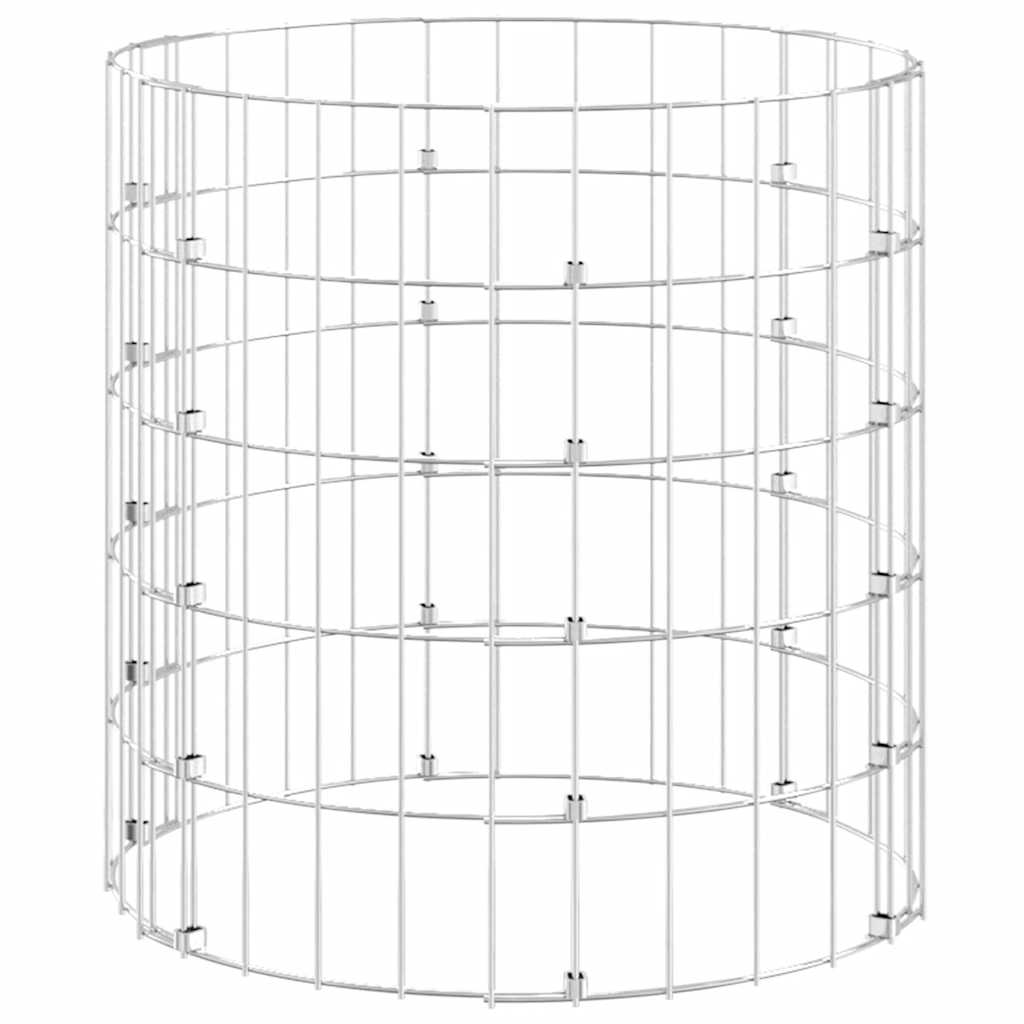 kör alakú horganyzott acél gabion oszlop Ø50 x 50 cm