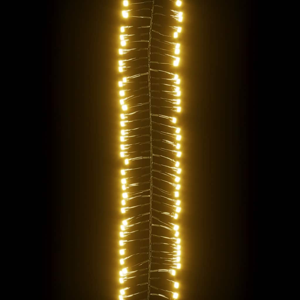 meleg fehér fényű fürtös PVC LED-szalag 400 LED-del