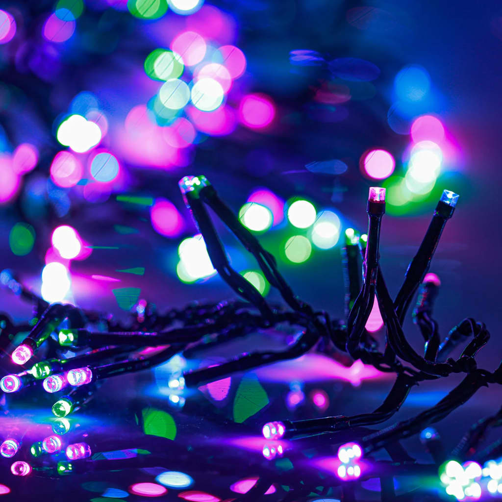 színes pasztell fényű fürtös PVC LED-szalag 1000 LED-del