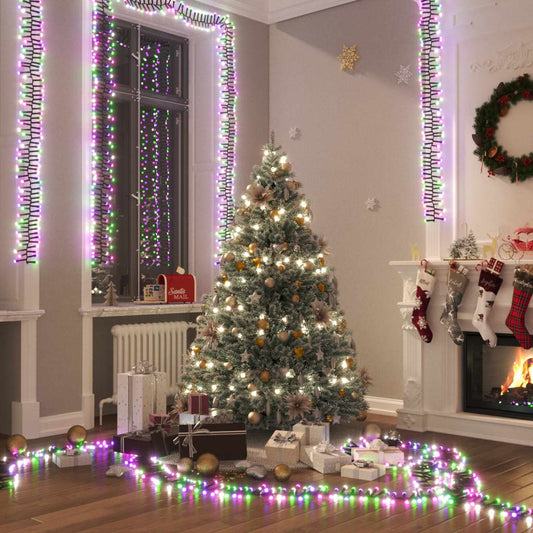 színes pasztell fényű fürtös PVC LED-szalag 1000 LED-del