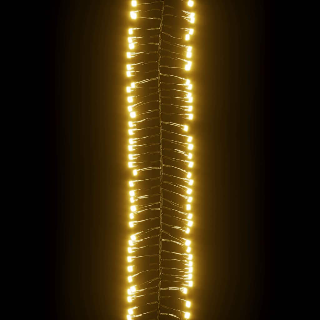 meleg fehér fényű fürtös PVC LED-szalag 2000 LED-del