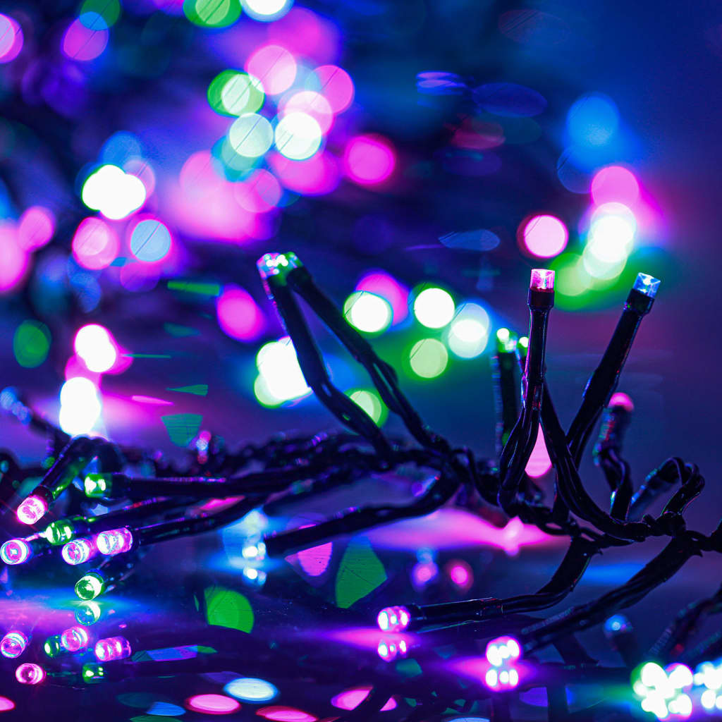 színes pasztell fényű fürtös PVC LED-szalag 3000 LED-del