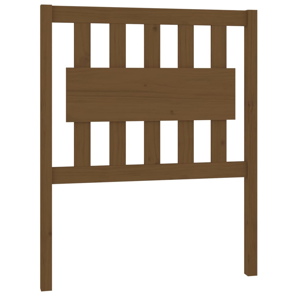 mézbarna tömör fenyőfa ágyfejtámla 80,5x4x100cm