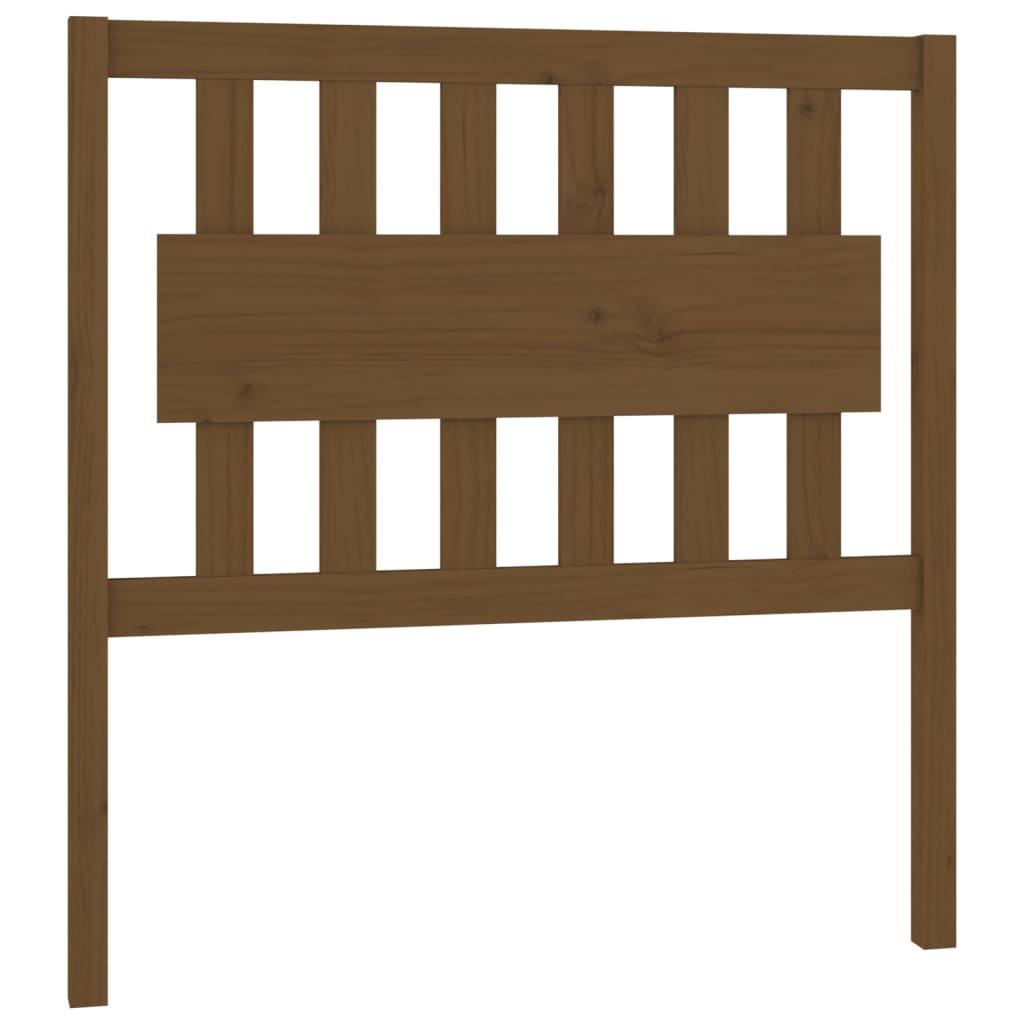 mézbarna tömör fenyőfa ágyfejtámla 95,5x4x100 cm