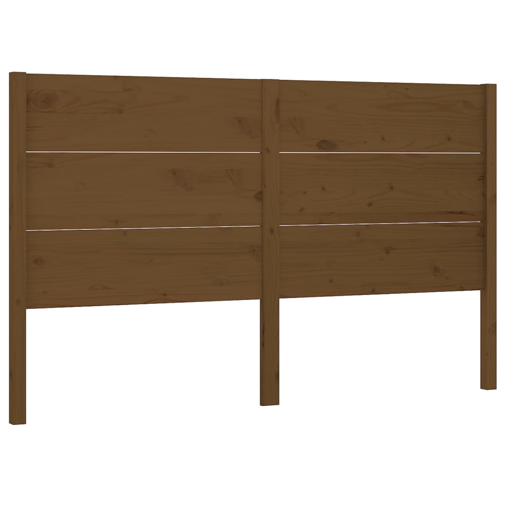mézbarna tömör fenyőfa fejtámla 126 x 4 x 100 cm
