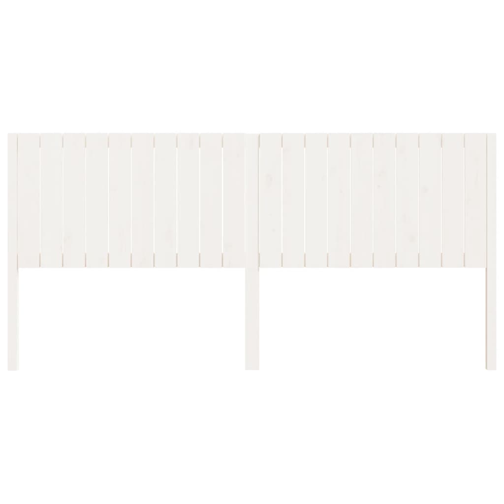 fehér tömör fenyőfa ágyfejtámla 205,5 x 4 x 100 cm
