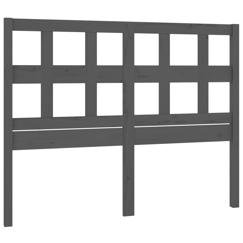 szürke tömör fenyőfa ágyfejtámla 165,5 x 4 x 100 cm