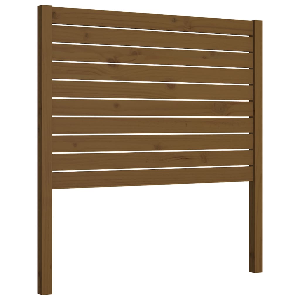 mézbarna tömör fenyőfa ágyfejtámla 106 x 4 x 100 cm