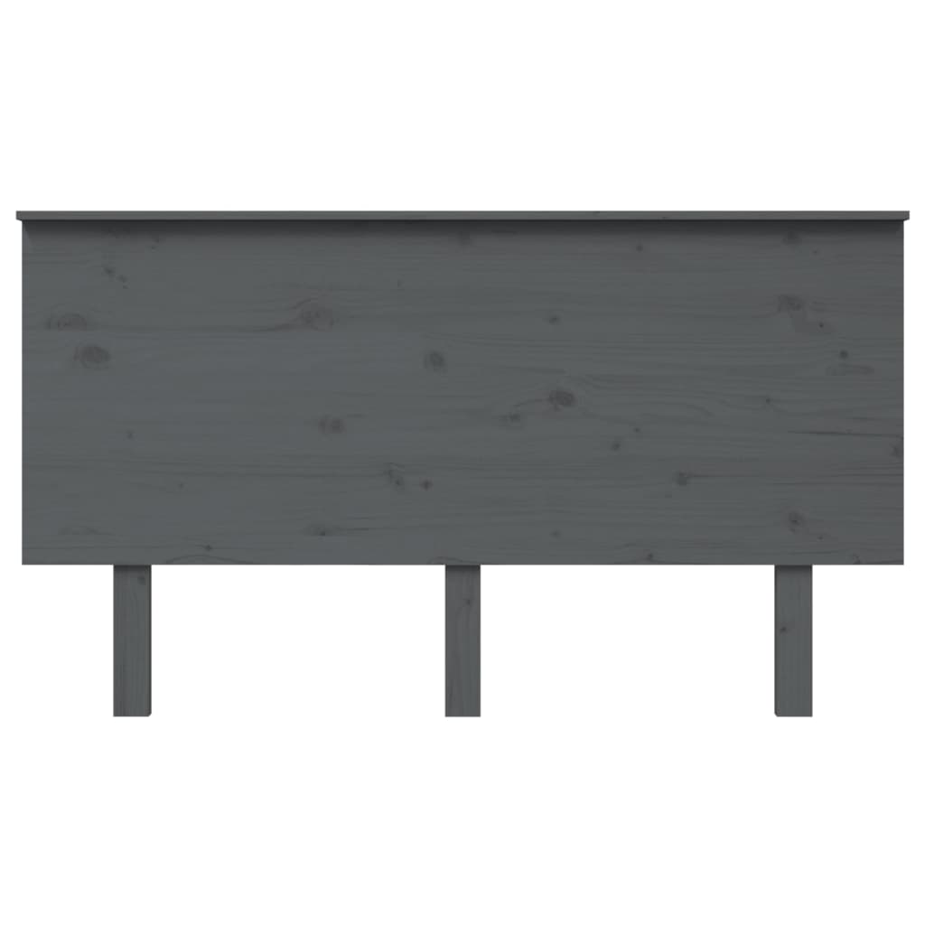 szürke tömör fenyőfa ágyfejtámla 144x6x82,5 cm
