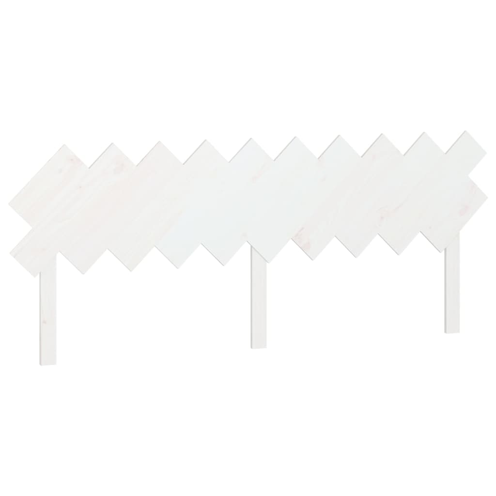 fehér tömör fenyőfa ágyfejtámla 196x3x80,5 cm
