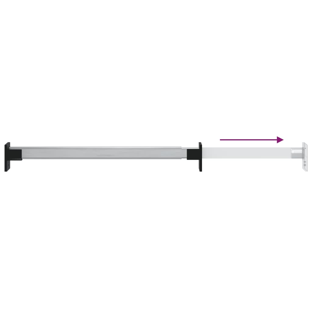 2 db ezüst teleszkópos gardróbsín 58-100 cm