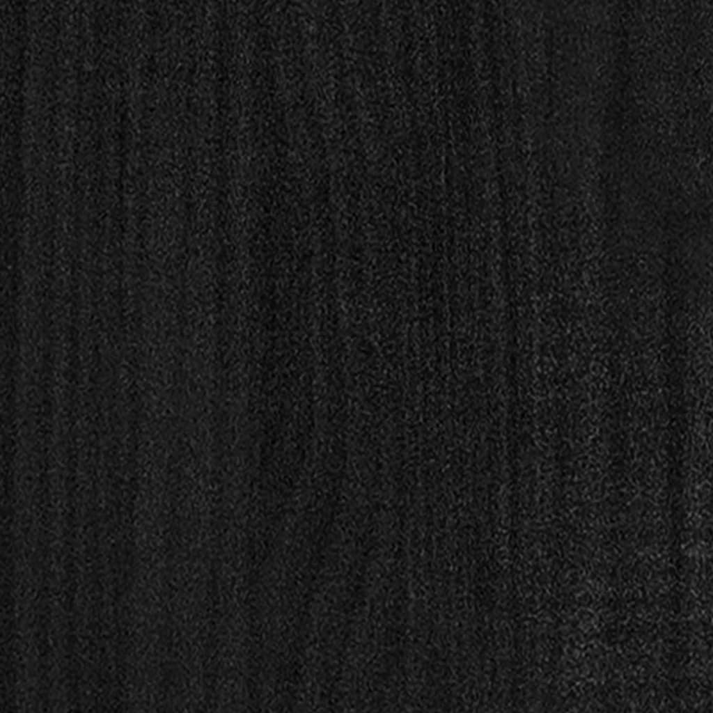 Small Single fekete tömör fa ágykeret 75 x 190 cm