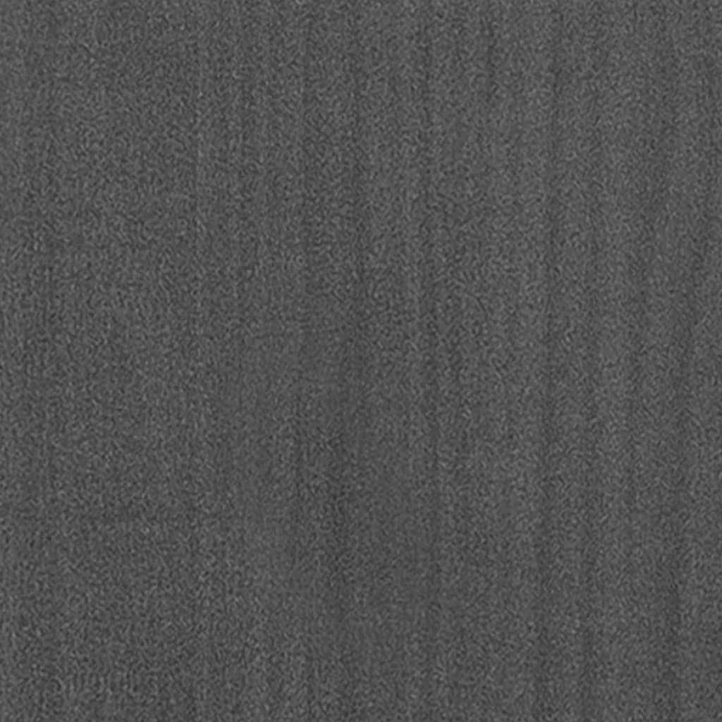 szürke tömör fenyőfa ágykeret 200x200 cm