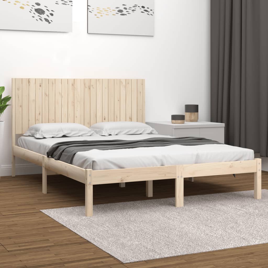 tömör fenyőfa ágy matrac nélkül 200 x 200 cm