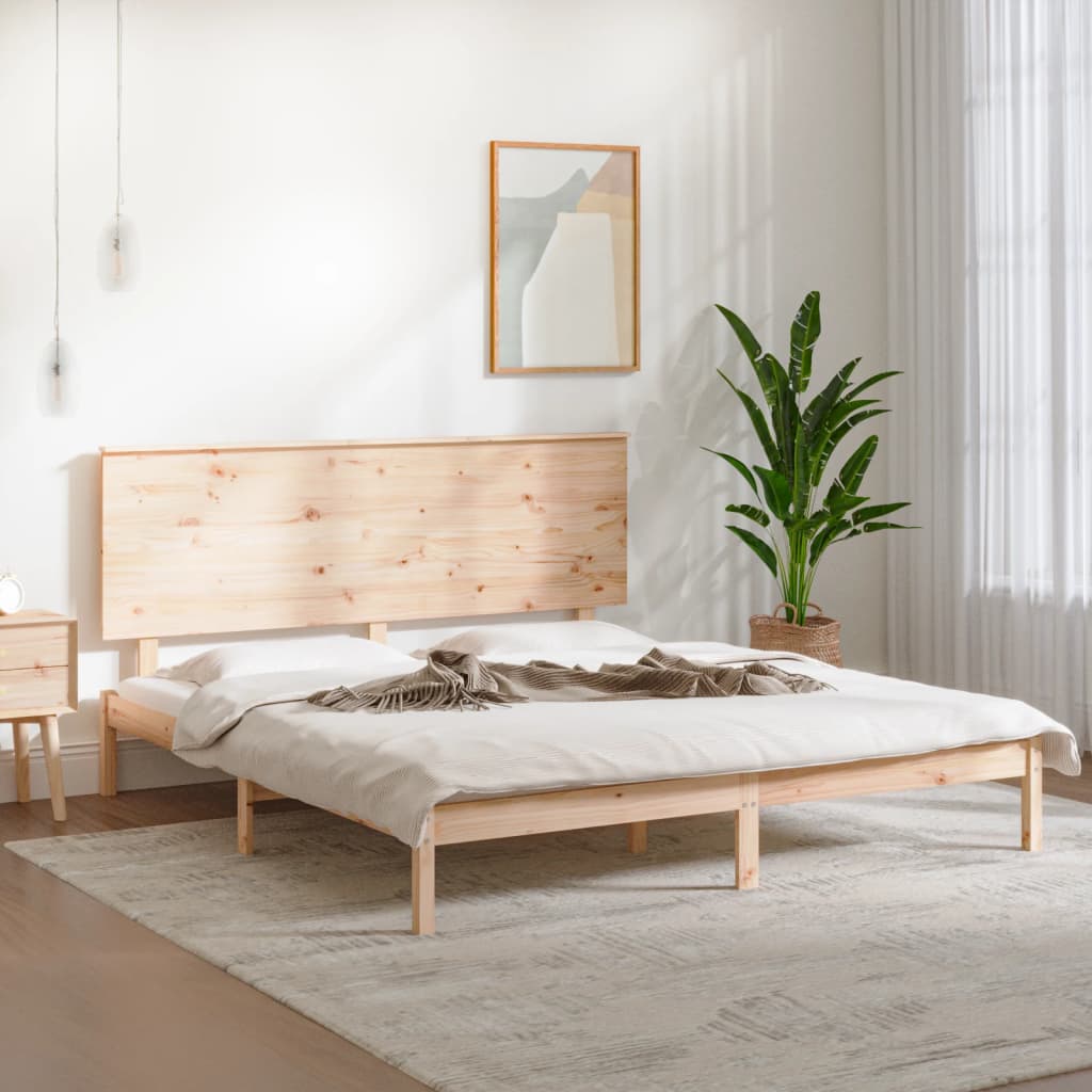 King Size tömör fa ágykeret 150 x 200 cm