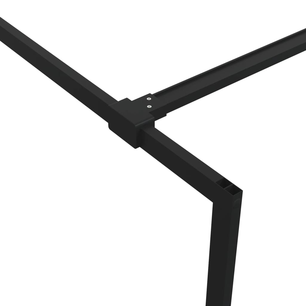 fekete selyemmatt ESG üveg zuhanyfal 90 x 195 cm