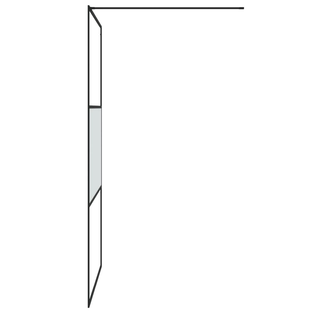 fekete selyemmatt ESG üveg zuhanyfal 115x195 cm