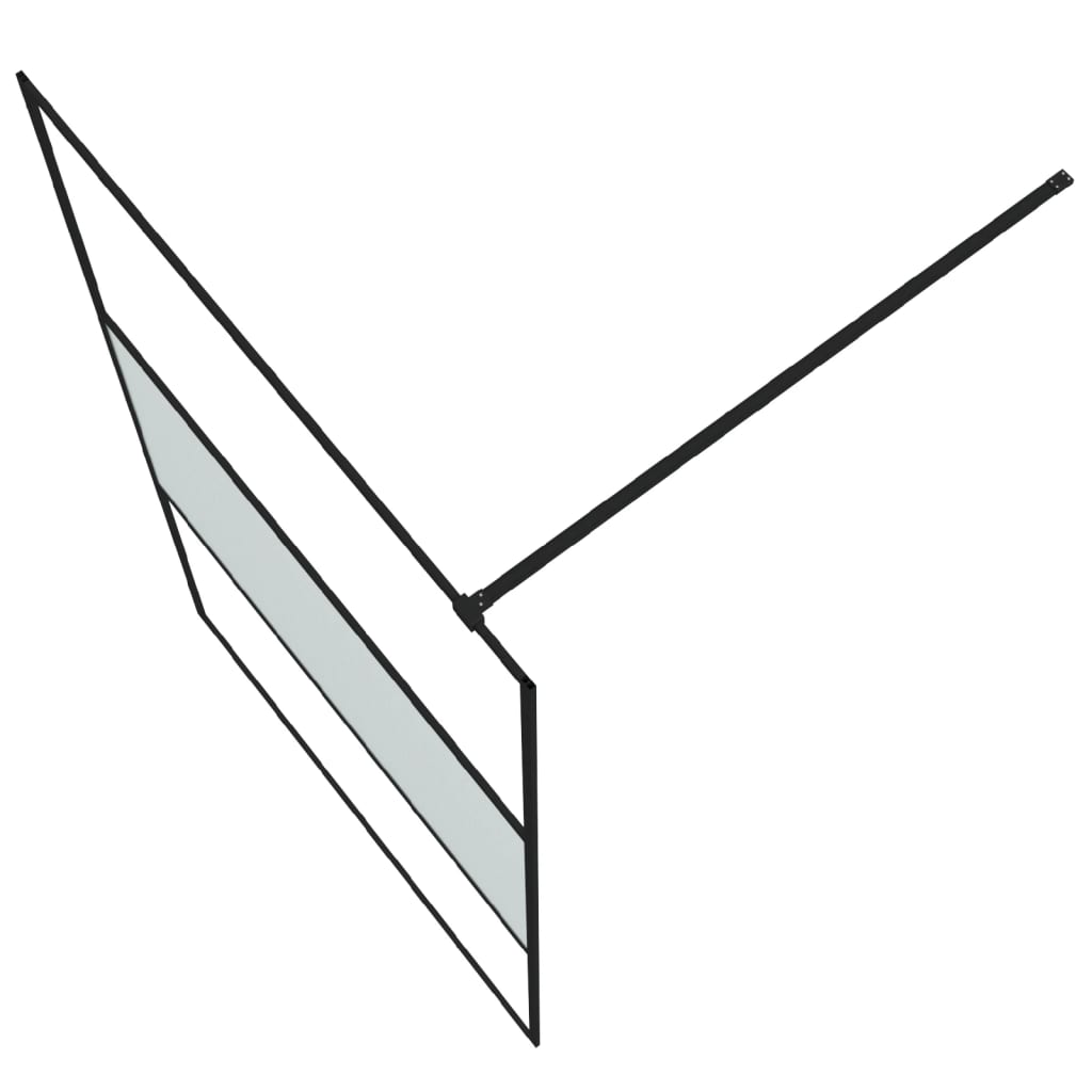 fekete selyemmatt ESG üveg zuhanyfal 115x195 cm