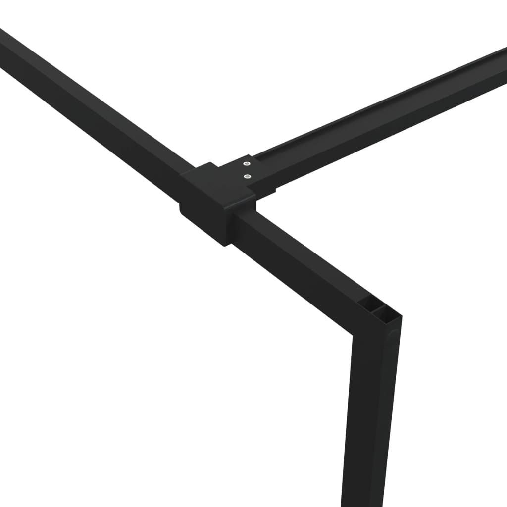 fekete selyemmatt ESG üveg zuhanyfal 115x195 cm