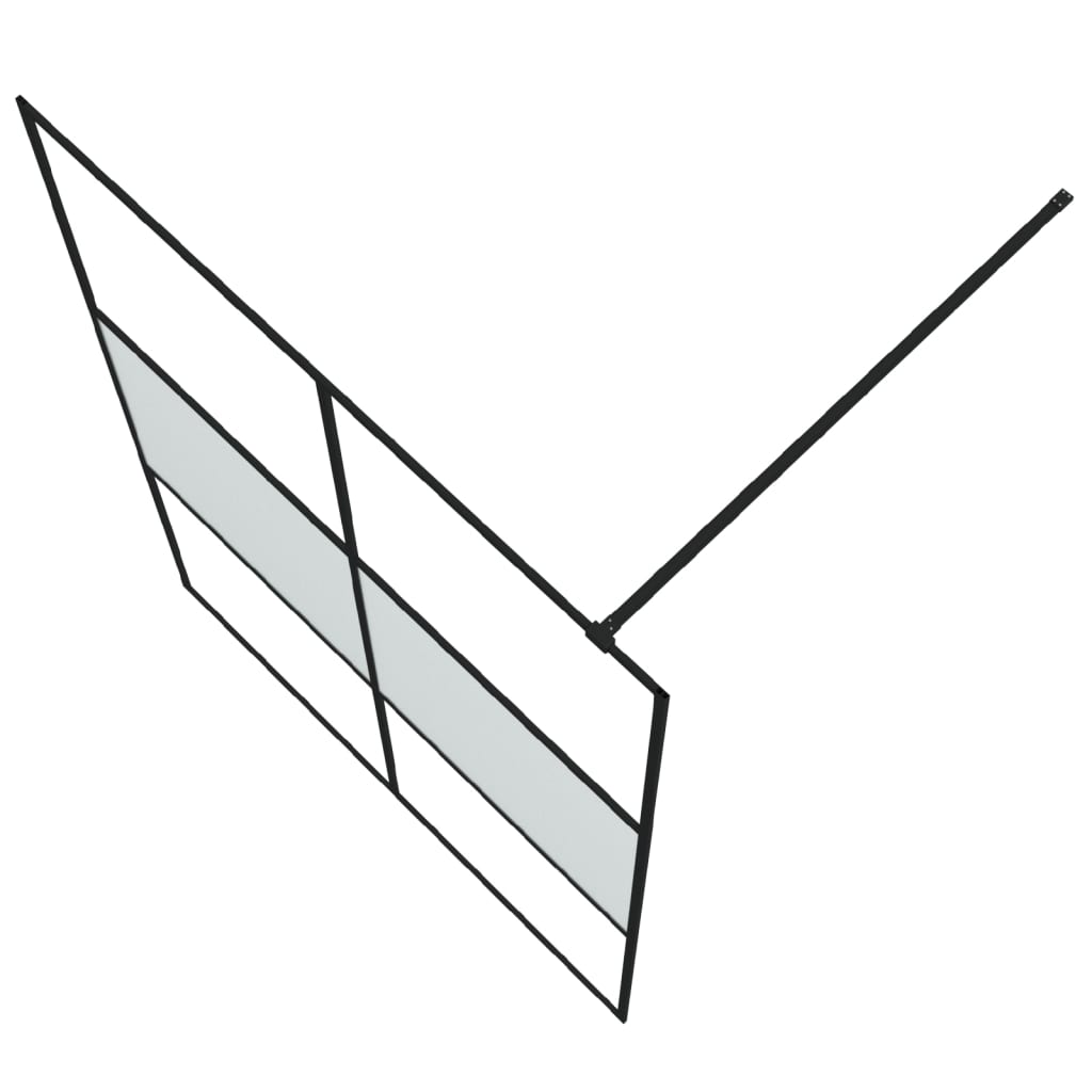 fekete selyemmatt ESG üveg zuhanyfal 140x195 cm