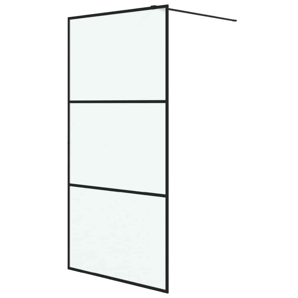 fekete ESG tejüveg zuhanyfal 100 x 195 cm