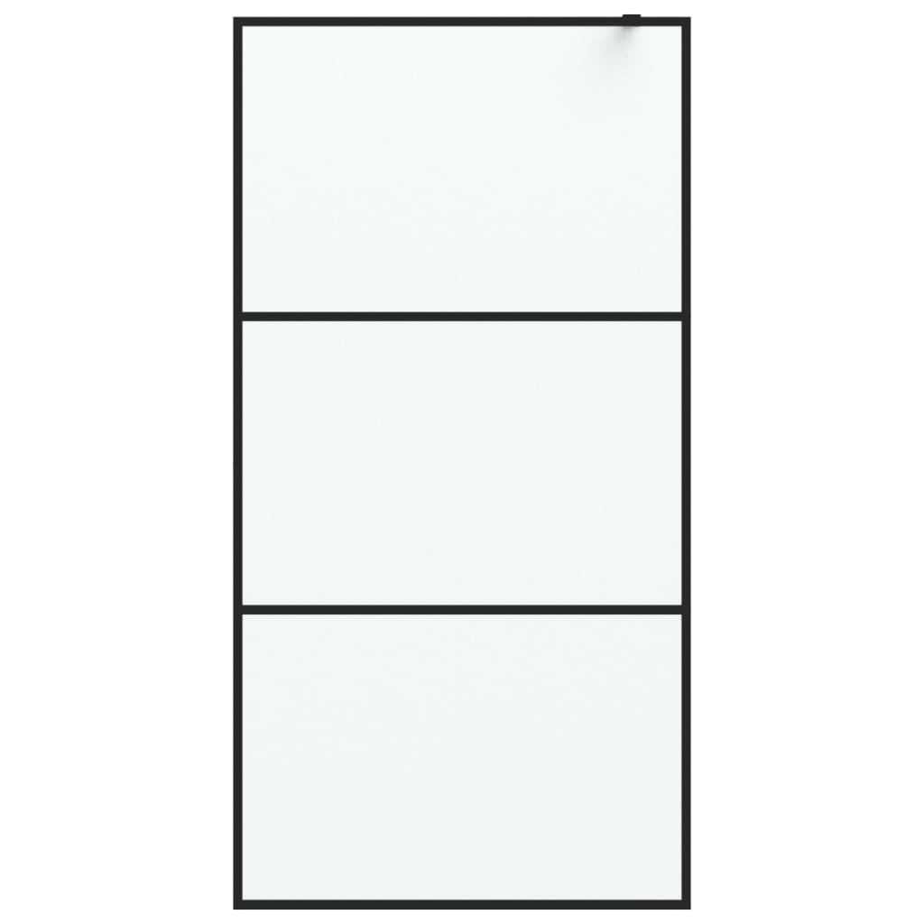 fekete ESG tejüveg zuhanyfal 100 x 195 cm