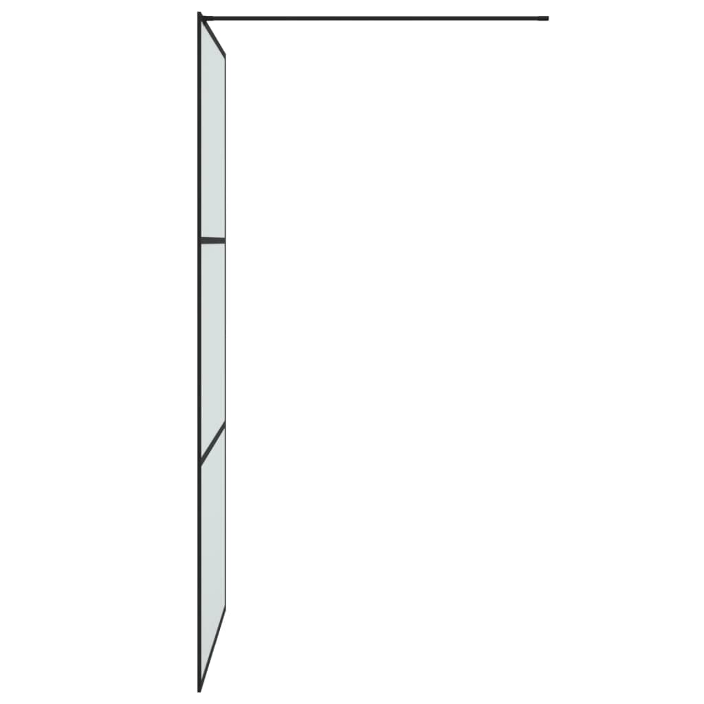 fekete ESG tejüveg zuhanyfal 100 x 195 cm