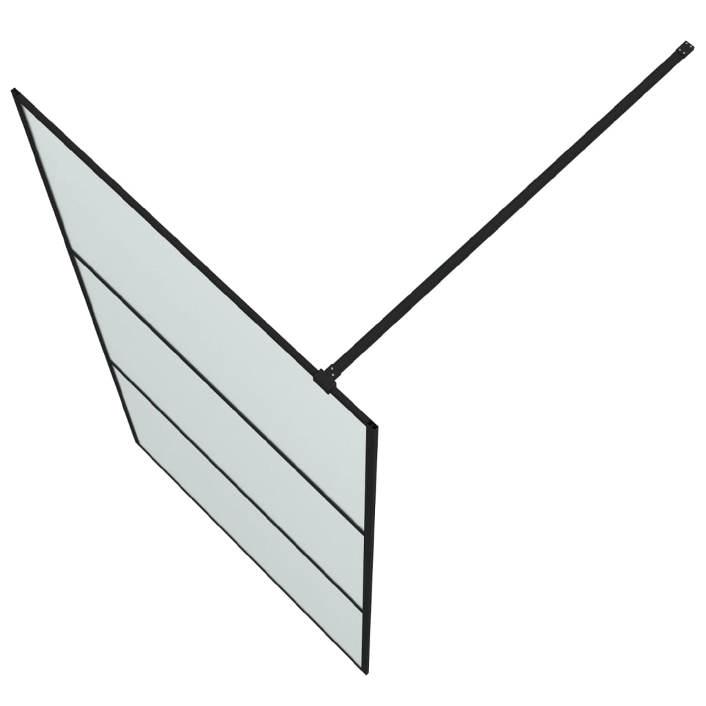 fekete ESG tejüveg zuhanyfal 100 x 195 cm