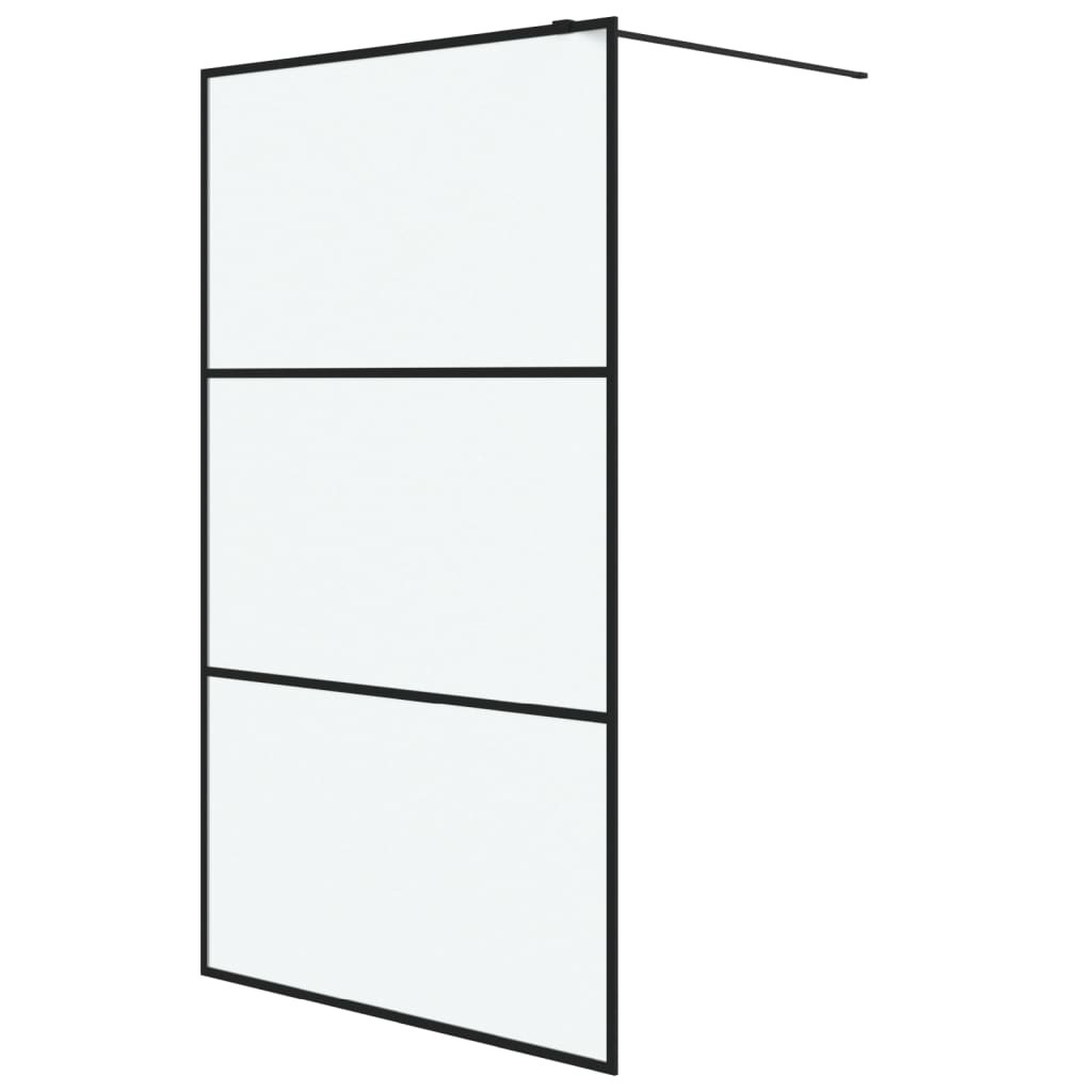 fekete ESG tejüveg zuhanyfal 115x195 cm