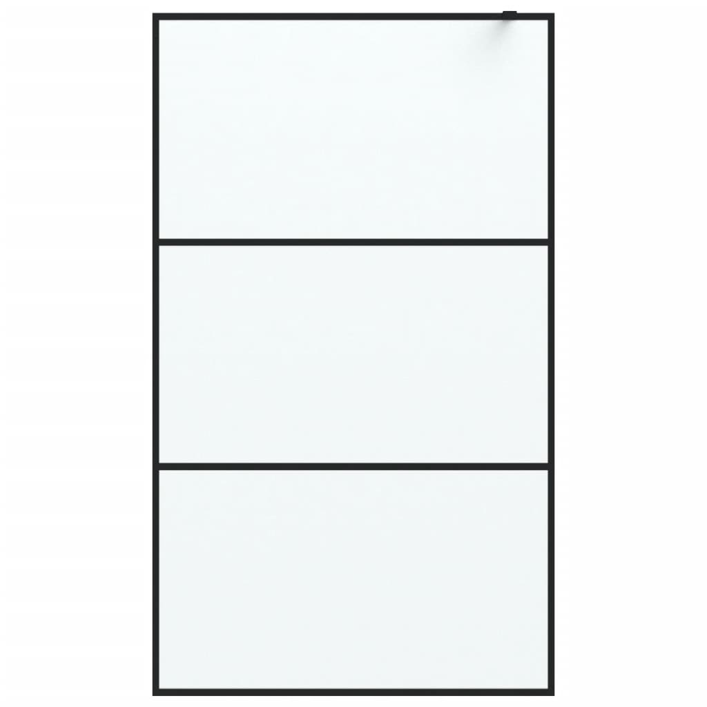 fekete ESG tejüveg zuhanyfal 115x195 cm