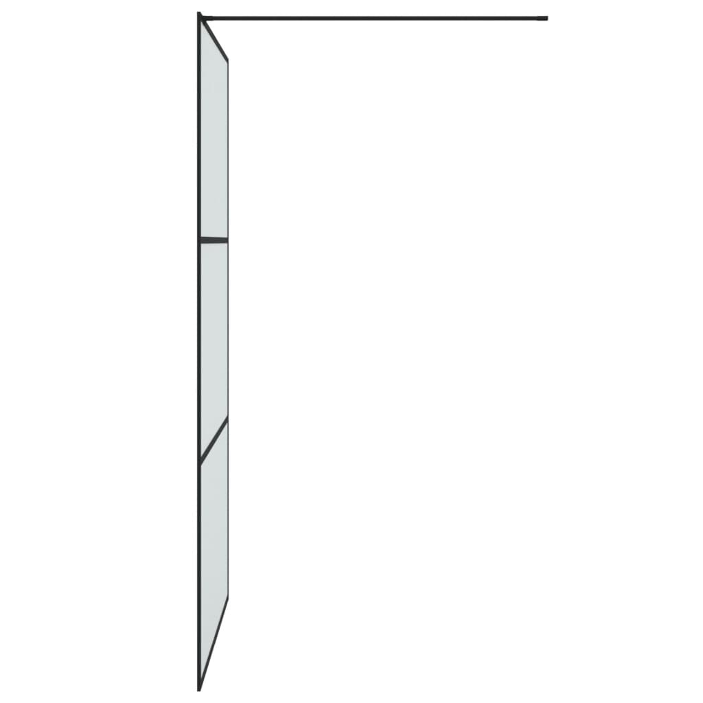 fekete ESG tejüveg zuhanyfal 115x195 cm