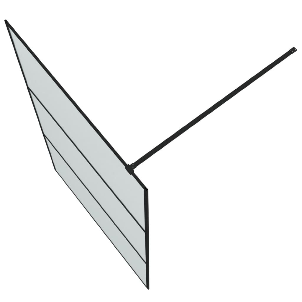 fekete ESG tejüveg zuhanyfal 115x195 cm